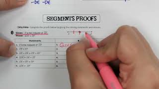 High School Geometry Lesson 35 Proving Angle Relationships [upl. by Sirrad171]