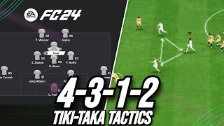 New OP Tiki Taka Tactics Best 4312 Custom Tactics EA FC 24 [upl. by Skardol]