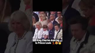 King Charles dancing with his grandson Prince Louis royalfamily kingcharles princelouis funny [upl. by Adlin]