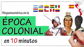 La ÉPOCA COLONIAL en Hispanoamérica  Resumen  Organización Política Económica y Social [upl. by Azalea245]