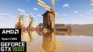 Minecraft Shaders High  GTX 1650 amp RYZEN 5 5500 [upl. by Rellim]