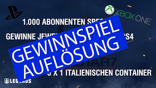 Gewinnspielauflösung  1000 Abonnenten Special [upl. by Arbba455]