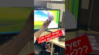 Fixing a Monitor with a Hair Dryer – Does It Really Work shorts monitor smarttools [upl. by Monagan]