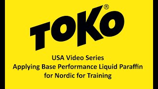 Applying Toko Base Performance Liquid Paraffin for Nordic Ski Training regular skiing [upl. by Briny]