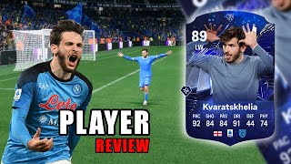 5⭐5⭐ 89 TOTY HONOURABLE MENTIONS KVARATSKHELIA PLAYER REVIEW  FC 24 Ultimate Team [upl. by Refinneg238]