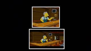 Full Screen vs Widescreen The Simpsons Movie Scene Curse of Moes Bar [upl. by Elletsirk]