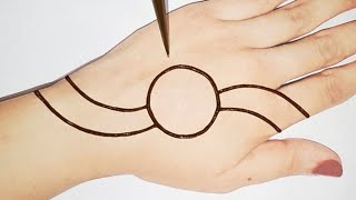 Easy and Simple Mehndi Design for Hands  Stylish Gol Tikki Mehendi Designs  Mehndi for Beginners [upl. by How]