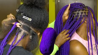 How To Do Yarn Twists On Natural Hair [upl. by Niltag843]