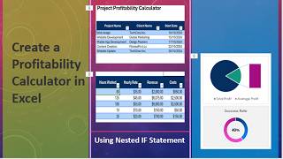 Create a Profitability Calculator in Excel Using Nested IF Statement [upl. by Hertberg]