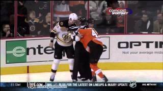 Zdeno Chara vs Jody Shelley Dec 17 2011 [upl. by Ikiv]