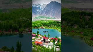 Aerial view of Shangrila Resort Skardu Gilgit Baltistan♥️ 1122 1122era [upl. by Narok]