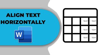 How to align text horizontally in word table [upl. by Attenaz451]