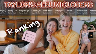 Ranking Taylor Swifts Album CLOSERS and offending each other 🤭 [upl. by Phaedra]