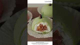 귀요미 사과 안에 맛있는 사과 사과 찹쌀떡 크림치즈 모찌  Apple ChapssaltteokGlutinous Rice Cake Mochi Shorts Baking [upl. by Jedd450]