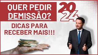 Como pedir DEMISSÃO e receber todos os direitos  sem rescisão indireta [upl. by Amimej938]