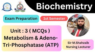 GBSN 1st Semester Biochemistry MCQs  Unit  3 Metabolism and AdenoTriphosphate ATP [upl. by Pros444]