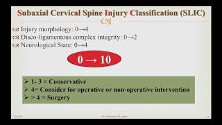 Cervical Spine Kinematics and Clinical Instability Part 3 SLIC Score and others [upl. by Battista]