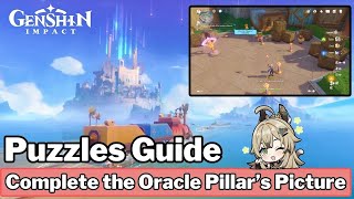 Complete the Oracle Pillars Picture All 3 Puzzles  Genshin Impact [upl. by Donella392]