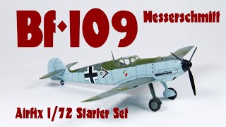 Airfix Messerschmitt Bf109E starter set 172 scale review and build  HD 720p [upl. by Faso]