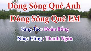 Dòng Sông Quê Anh Dòng Sông Quê Em  Karaoke Nhạc Sống Thanh Ngân [upl. by Htrow]