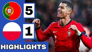 🔴Portugal vs Poland 51 Extended HIGHLIGHTS  UEFA Nations League [upl. by Wrightson]