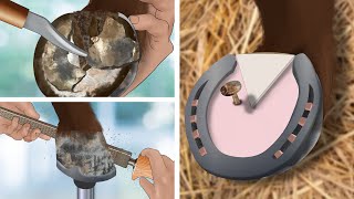 ASMR Full horse hoof restoration  WOW Brain Kr Oddly Satisfying video [upl. by Nitsua748]