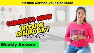 Hettich Hinges  German Made vs Indian Made  Comments Show  W01  Tamil  Kitchen Cabinet [upl. by Leruj]