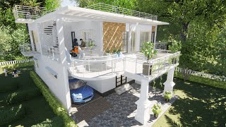 FarmhouseDuplex প্রধান বিল্ডিং 175 কাঠা Porch সহ বিল্ডিং 3 কাঠা by KUTIR Design amp Construction [upl. by Ettenajna]