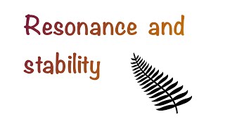 Resonance and stability [upl. by Nemlaz]