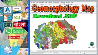 Download Geomorphological map from Bhukosh in Shape file of India for free using in ArcGIS [upl. by Nielsen351]