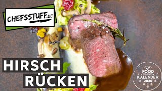 Hirschrücken mit Pastinakenpüree  Hirschsteak braten  22  Foodadventskalender2020  foak2020 [upl. by West]