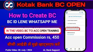 Kotak Bank BC To offline account opening Training  कोटक बैंक बीसी ऑफ़लाइन खाता खोलने का प्रशिक्षण [upl. by Llennej]