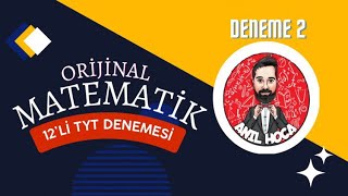 ORİJİNAL YAYINLARI 2023 TYT MATEMATİK DENEME ÇÖZÜMLERİ  2DENEME [upl. by Nyrad]