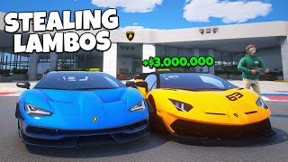 Robbing Lamborghini Dealership in GTA 5 RP [upl. by Kaylee]