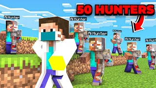 50 AI Hunters Vs Speedrunner In Minecraft  Mcaddon [upl. by Mandych]