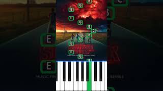 Stranger Things Theme Piano Tutorial shorts [upl. by Yand]