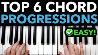 6 BEST Chord Progressions for Piano Beginners EASY [upl. by Anibla]