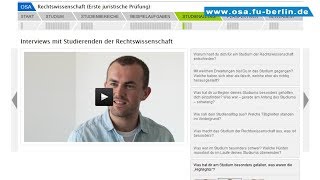 Rechtswissenschaft studieren an der Freien Universität Berlin [upl. by Chase984]