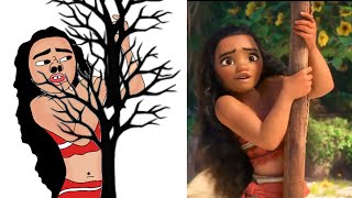 Moana drawing meme  Aulii Carvalho  How Far lll Go  from Moana [upl. by Yarw]