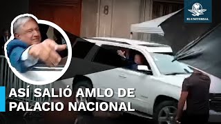 Así fue como AMLO dejó Palacio Nacional rumbo a su casa en Tlalpan [upl. by Nocaed]