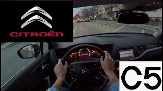 2012 Citroen C5 II Sedan 20 HDi 140 hp  POV Test Drive 2 [upl. by Trask]