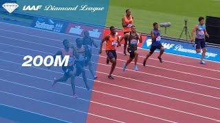 Akeem Bloomfield 1981 Wins Mens 200m Men  IAAF Diamond League London 2018 [upl. by Airrotal]