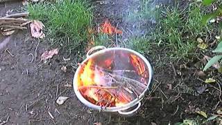 Colander firelighting and marshmallow roasting [upl. by Hoffman]