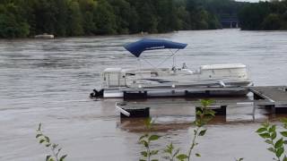 Another pontoon going through the dam [upl. by Hallett]