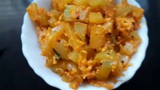 Seeme southe seeme badne palyaChayote mirliton squash fry [upl. by Sucramrej]