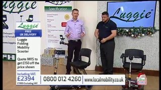 Ideal World TV Luggie Folding Mobility Scooter Show [upl. by Darnoc]