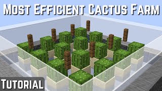 How to Build an EFFICIENT Cactus Farm in Minecraft [upl. by Melitta]