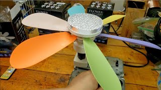 From The Workbench HSCquotFlower Fan Light quot Socket Fans Unboxing and Testing remote control LED [upl. by Alema324]