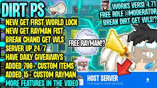 ⭐DIRT PS  FREE ROLE UNLI  GROWTOPIA PRIVATE SERVER TERBARU 2024  BEST GTPS 2024  471⭐ [upl. by Lahcim717]