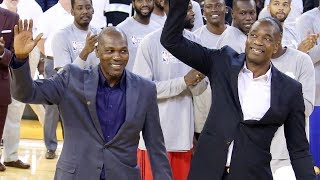 Hakeem and Dikembe Surprise in Africa [upl. by Ettennej]